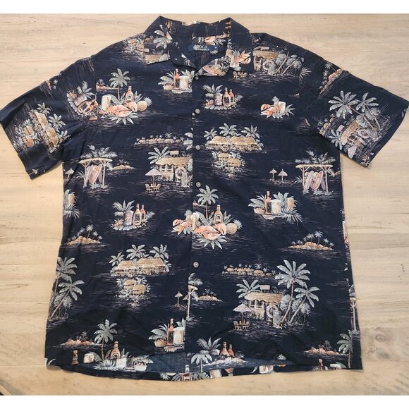 Boca Classics Hawaiian Shirt Rayon Button Up Short Sleeve Floral Aloha XL EUC - Picture 2 of 11